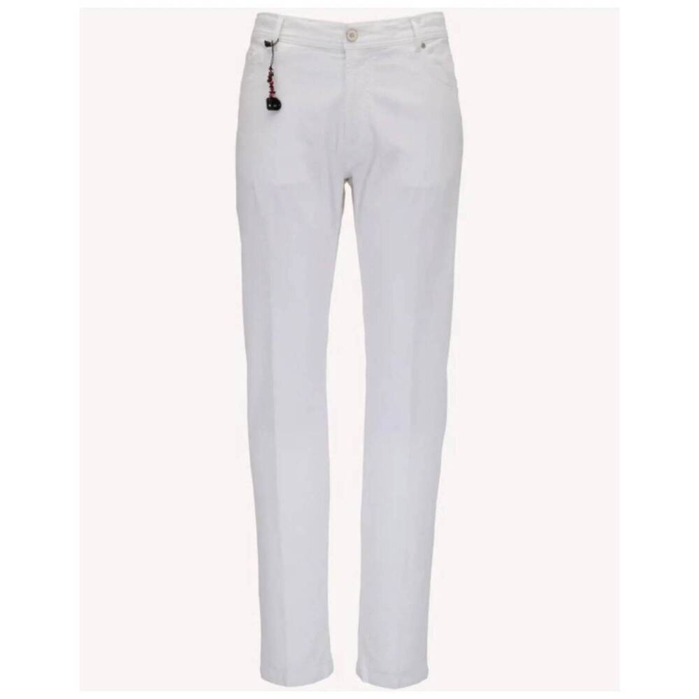 NEW MARCO PESCAROLO men's japanese selvedge denim jeans in white